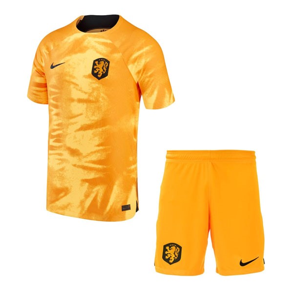 Camiseta Países Bajos Replica Primera Ropa Niño 2022/23